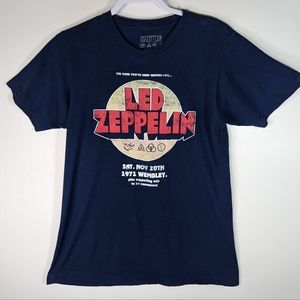 Led Zeppelin Wembley 1971 Tshirt Remake Unisex M